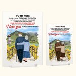 Plaque Acrylique Personnalisée Vieux Couple à Épouse Aimer plus longtemps Tournesol Grassland Décoration Acrylique Saint-Valentin
