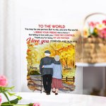 Plaque acrylique personnalisée Inextricable Love Old Couple Forever And Always Anniversary Desk Ornament