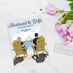Personalised Travel Couple on Chairs Acrylic Plaque Couple Gift Acrylic Decoration