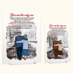 Personalized I Choose You Old Couple A Walk in the Snow Woods Acrylic Plaque Valentine's Day Gift House Decorations
