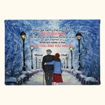 Personalised I Had You And You Had Me Street Walking on a Snowy Day Romantic Scene Poster Frameless Painting Valentine's Day Gift Decorative Painting