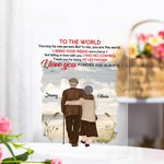Personalised I Love You My Life Partner Seaside Vacation Old Couple Acrylic Plaque Valentine's Day Gift Acrylic Decoration