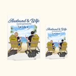Personalized Travel Partners for Life Couple on Beach Chairs Holiday Acrylic Plaque Anniversary Gift Desk Ornament