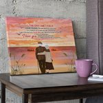 Personalized The Day I Met You Sunset Old Couple on Beach  Poster Frameless Painting Couple Gift Home Decoration