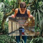 Personalized Couple Walk at Night with Autumn Leaves Poster Frameless Painting Valentine's Day Gift Wall Decor
