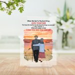 Déclaration d'amour personnalisée Poésie lyrique Scène de lever de soleil Plaque acrylique Cadeau commémoratif Décorations de maison