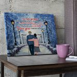 Personalized World of Ice and Snow Old Couple Back Poster Frameless Painting Couple Gift Wall Decor