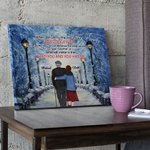 Personalised I Had You And You Had Me Street Walking on a Snowy Day Romantic Scene Poster Frameless Painting Valentine's Day Gift Decorative Painting