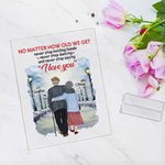 Citations d'amour personnalisées Ne jamais cesser de dire je t'aime Plaque acrylique Jour de neige Cadeau commémoratif Ornement de bureau