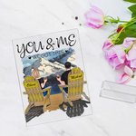 Personalized You and Me We Got This Summer Vacation Couple on Chairs Acrylic Plaque Anniversary Gift Desk Ornament