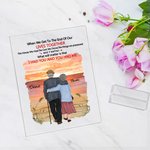 Déclaration d'amour personnalisée Poésie lyrique Scène de lever de soleil Plaque acrylique Cadeau commémoratif Décorations de maison