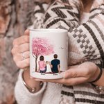 Personnalisé Mari et Femme Sweet Love Celebration Couple Tasse en céramique blanche Couple Cadeau pour le bureau et la maison