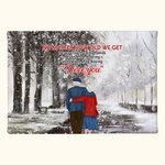 Personalisierte Liebeserklärung Lyrische Poesie I Love You Old Couple Walking in the Snow Poster Rahmenloses Gemälde Jubiläumsgeschenk Dekoratives Gem
