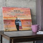 Personnalisé je t'aime pour toujours et toujours vieux Couple plage coucher de soleil affiche sans cadre peinture anniversaire cadeau mur Art Prin