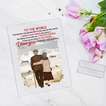Personalised I Love You My Life Partner Seaside Vacation Old Couple Acrylic Plaque Valentine's Day Gift Acrylic Decoration