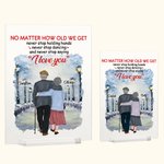 Citations d'amour personnalisées Ne jamais cesser de dire je t'aime Plaque acrylique Jour de neige Cadeau commémoratif Ornement de bureau