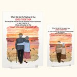 Déclaration d'amour personnalisée Poésie lyrique Scène de lever de soleil Plaque acrylique Cadeau commémoratif Décorations de maison