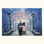 Personalized World of Ice and Snow Old Couple Back Poster Frameless Painting Couple Gift Wall Decor