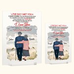 Plaque acrylique personnalisée I Love You Forever and Always Beach Seaside Holiday Plaque Time Commemoration Desk Ornament