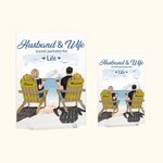 Personalised Travel Couple on Chairs Acrylic Plaque Couple Gift Acrylic Decoration
