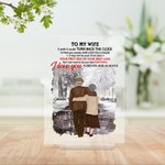 Plaque acrylique personnalisée Turn Back The Clock Love You Longer Shady Path Cadeau d'anniversaire Décoration acrylique