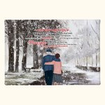 Personalized I Choose You Old Couple A Walk in the Snow Woods Poster Frameless Painting Couple Gift Wall Art Print