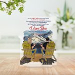 Personalised Snow Mountain Vacation Travel Couple on Chairs Acrylic Plaque Valentine's Day Gift Desk Ornament