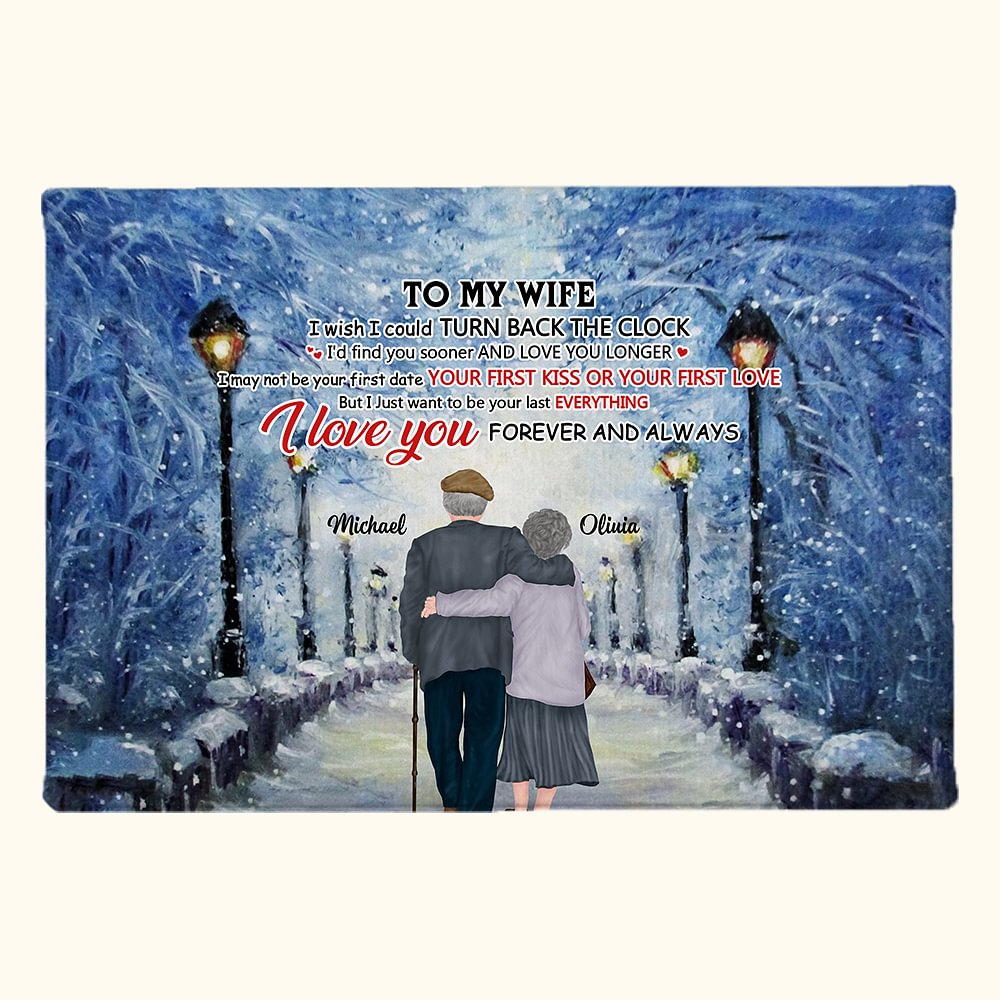 Personalisiertes I Love You Forever and Always Winter Sonata Snow Day Poster, rahmenloses Gemälde, Valentinstagsgeschenk, dekoratives Gemälde