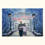 Personnalisé je t'aime pour toujours et toujours hiver Sonate neige jour affiche sans cadre peinture saint valentin cadeau peinture décorative