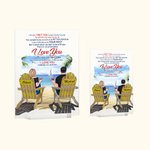 Personalized Couple Seaside Resort Holiday Couple on Beach Chairs Design Acrylic Plaque Valentine's Day Gift House Decorations