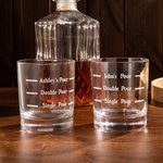 Verre à Whisky 295ml avec Échelle Personnalisé avec Nom Gravé Cadeau de Fête des Pères pour Papa et Mari