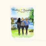 Personalized Mother and Daughter Travel Grass Vocation Acrylic Plaque Anniversary Desk Ornament