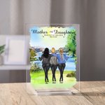 Personalized Mother and Daughter Travel Grass Vocation Acrylic Plaque Anniversary Desk Ornament