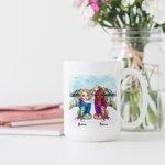 Personalized Life is Better with a Bestie Mountain Lake View White Ceramic Mug Bestie Gifts for Women for Office and Home