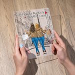 Placca acrilica personalizzata per sempre madre e figlia Kinship City Decorazioni per la casa di compleanno