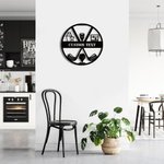 Décoration Murale en Métal Personnalisée avec Texte Évidé Plaque Décorative à Domicile Cadeau Fête des Pères pour Amateur de Golf