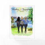 Personalized Mother and Daughter Travel Grass Vocation Acrylic Plaque Anniversary Desk Ornament