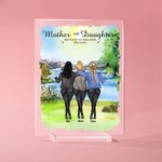 Personalized Mother and Daughter Travel Grass Vocation Acrylic Plaque Anniversary Desk Ornament
