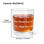 Bicchiere da 10 oz Pour Line Whiskey personalizzato con nome inciso Regalo per la festa del papà e del marito