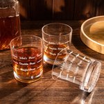 Verre à Whisky 295ml avec Échelle Personnalisé avec Nom Gravé Cadeau de Fête des Pères pour Papa et Mari