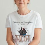 Personalised Mother and Daughter Best Friend Heart T-shirt Birthday Basic T-Shirt