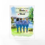 Plaque Acrylique Fille Mère Meilleur Amour Forever Lac Arbre Herbe Décorations Maison Fête des Mères Personnalisée