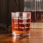 Verre à Whisky 295ml avec Échelle Personnalisé avec Nom Gravé Cadeau de Fête des Pères pour Papa et Mari