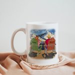 Gepersonaliseerde Love Couple Cartoon Couple You and Me We Got This Mountain Witte Keramische Mok Paar Cadeau Ideeën Vaatwasser en Magnetronbestendig