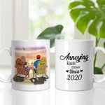 Personalized Couple Together Watching the Sunset Annoying Each Other White Ceramic Mug Gift for Couple 11oz or 15oz