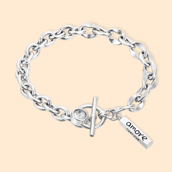 Personalised Oversized Link Chain Chunky Style Stainless Steel Bracelet