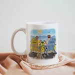 Gepersonaliseerde mok You and Me Couple Geniet van het zonnebloemlandschap Wit keramische mok Cadeau voor minnaar Koffiemok paar cadeau-ideeën