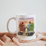 Personliga resepartners för livet Njut av solnedgången tillsammans Vit keramikmugg Present till par 11oz eller 15oz