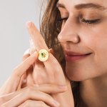 Anillo personalizado Spinner Rueda Redonda Fidget con piedra de nacimiento y nombres