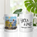 Gepersonaliseerde mok You and Me Couple Geniet van het zonnebloemlandschap Wit keramische mok Cadeau voor minnaar Koffiemok paar cadeau-ideeën